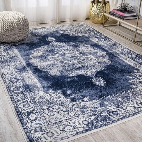 JONATHAN Y MDP403D-8 Rosalia Cottage Medallion سجادة منطقة داخلية عتيقة بوهيمية سهلة التنظيف لغرفة النوم والمطبخ وغرفة المعيشة غير تساقط، 8 قدم × 10 قدم، عاجي in Saudi Arabia