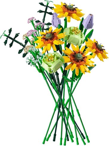 Flowers Bouquet Sets Compatible with Lego, Artificial Flowers Building Kits for Gifts, DIY Bouquet Building Bricks Toy for Adults/Teens(881PCS) in Saudi Arabia