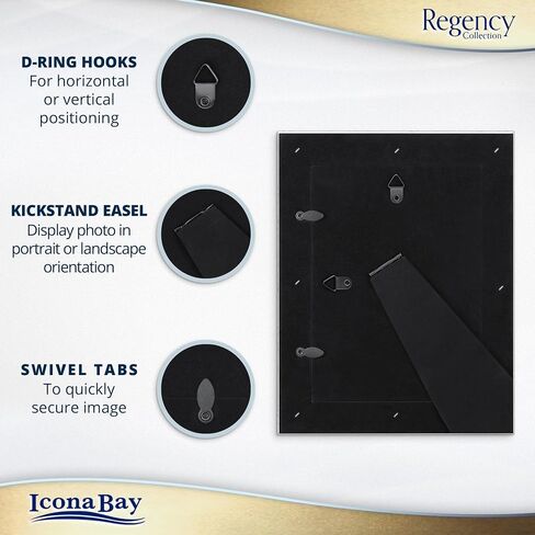 إطارات صور Icona Bay مقاس 5 × 7 (ذهبية، 3 عبوات)، إطارات صور على الطراز الباروكي الفرنسي مقاس 5 × 7، مثبتة على الحائط أو سطح الطاولة، مجموعة ريجنسي in Kuwait