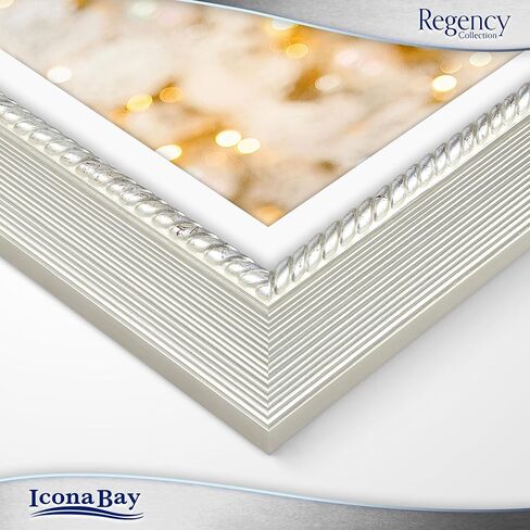 إطارات صور Icona Bay مقاس 5 × 7 (ذهبية، 3 عبوات)، إطارات صور على الطراز الباروكي الفرنسي مقاس 5 × 7، مثبتة على الحائط أو سطح الطاولة، مجموعة ريجنسي in Kuwait