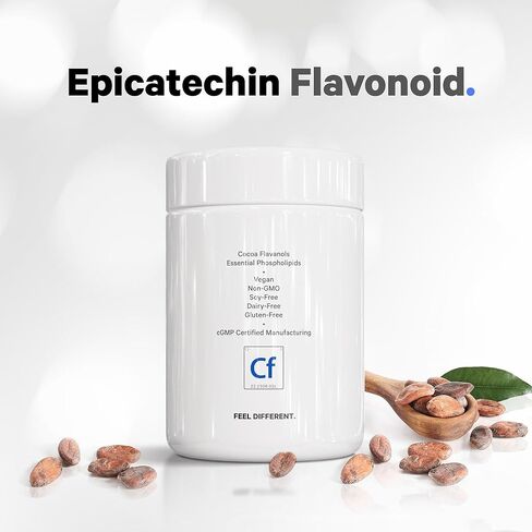 مكمل Codeage Liposomal Cocoa Flavanols - فلافانول الكاكاو - فلافونويد الإبيكاتشين - تركيبة CocoHeart عالية الفلافانول - حبوب الكاكاو المضادة للأكسدة ودعم صحة القلب - نباتي، غير معدل وراثيًا - 90 كبسولة in Kuwait