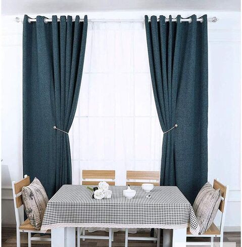 Fullgaden 2 Packs Magnetic Curtain Tiebacks with Unique Wooden Balls,Classic European Window Tie Backs Holders for Home Office Kitchen Sheer Blackout Panels, Black in Kuwait