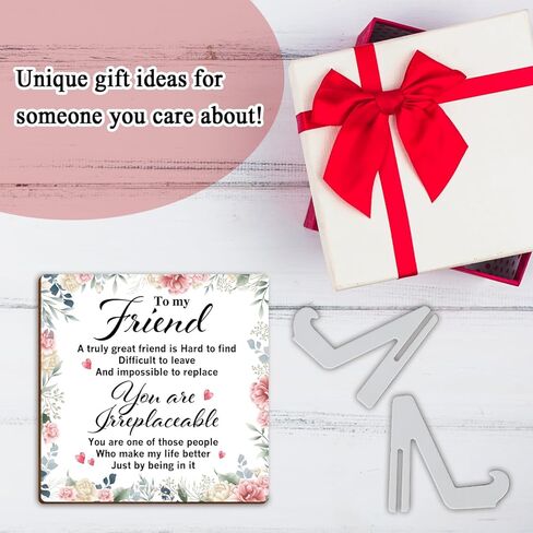 علامة اقتباس إيجابية، لوحة تزيين مكتبية مع دعم خشبي، لوحة خشبية ملهمة لديكور سطح الطاولة والمكتب المنزلي لزملاء العمل وزملاء الدراسة والأصدقاء، لأصدقائي، علامة لا يمكن استبدالها -46 in Kuwait