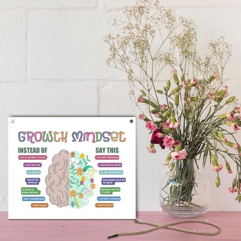 عقلية النمو هدايا عالم النفس المدرسي ديكور الفصول الدراسية الصحة العقلية هدية العلاج مكتب العلاج ديكور خشبي علامة معلقة، جدار الفن للمنزل مستشار مكتب الحضانة دراسة غرفة نوم الباب -47 in Kuwait