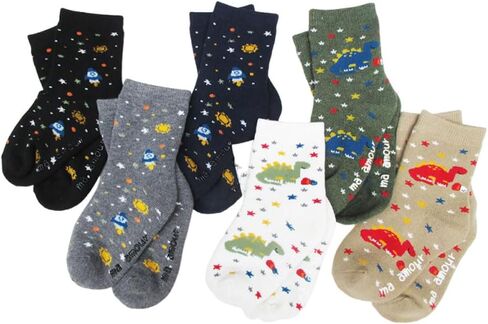 Munya Munya Wool Socks for Kids Boys Girls Winter Warm Wool Hiking Thick Boot Cozy Crew pile Socks 6 Pairs in Kuwait