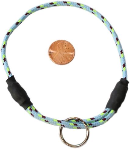 National Leash Thin Mountain Rope Dog ID Collar - Blue Eyes -XS/Toy Size (6"-12") - The Original Snickers Collar in Saudi Arabia