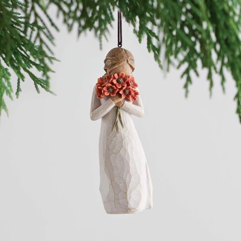Willow Tree Surrounded by Love Ornament, sculpted hand-painted figure in Saudi Arabia