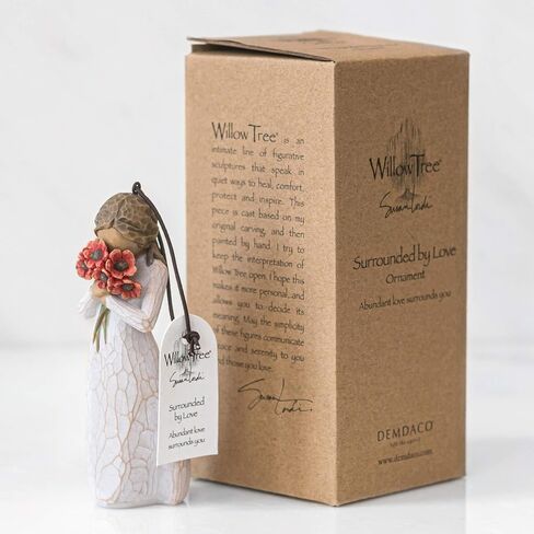 Willow Tree Surrounded by Love Ornament, sculpted hand-painted figure in Saudi Arabia