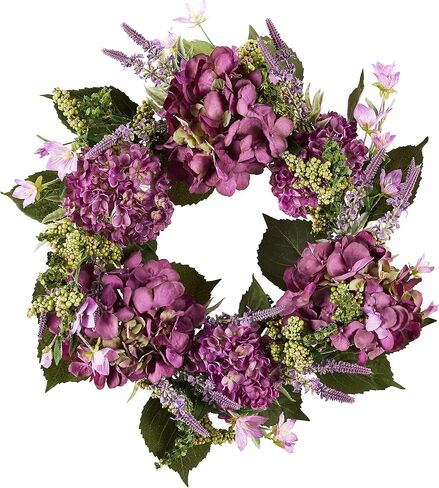 Nearly Natural 24in. Hydrangea Artificial Wreath in Saudi Arabia
