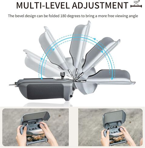 غطاء حماية شاشة ميني 4 برو ار سي 2 2 في 1، غطاء صلب واقي من الشمس لجهاز دي جيه اي ميني 4 برو / دي جيه اي اير 3 مع ملحقات درون بجهاز تحكم ار سي 2 (لوحدة تحكم ار سي 2) in Kuwait