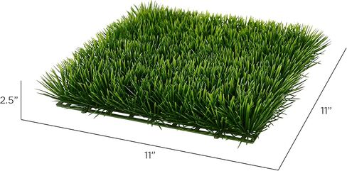 Vickerman Everyday Artificial Grass Mat 11 Inch Square (2 Pack) - UV Resistant Indoor Outdoor Use - Realistic Decoration to Accent Your Design in Saudi Arabia