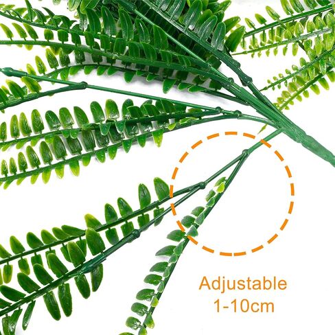تيلدراسيل 18 قطعة من نباتات السرخس الاصطناعية، شجيرات نباتات بوسطن فيرن اصطناعية، نباتات خضرة بلاستيكية للاستخدام الخارجي والداخلي وديكور الحديقة المنزلية in Kuwait