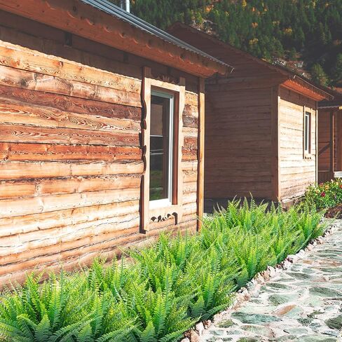 تيلدراسيل 18 قطعة من نباتات السرخس الاصطناعية، شجيرات نباتات بوسطن فيرن اصطناعية، نباتات خضرة بلاستيكية للاستخدام الخارجي والداخلي وديكور الحديقة المنزلية in Kuwait