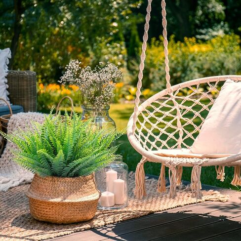 تيلدراسيل 18 قطعة من نباتات السرخس الاصطناعية، شجيرات نباتات بوسطن فيرن اصطناعية، نباتات خضرة بلاستيكية للاستخدام الخارجي والداخلي وديكور الحديقة المنزلية in Kuwait