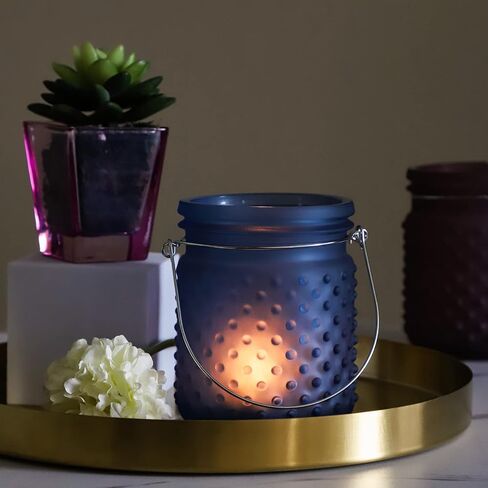 Candle Holders Votive Candle Holders Hurricane Candle Holders Wire Handle Stained Glass Candle Holders,Tea Light Candle Holders for Home Decor Table Valentines Décor Wedding Décor vase(4 Pack) in Saudi Arabia
