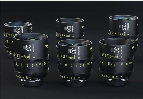 مجموعة عدسات فيسبيد برايم سينما من 6 عدسات ايه مع عدسات 25 ملم و35 ملم و50 ملم و75 ملم و100 ملم و125 ملم T2.1 لتثبيت بي ال من دزوفيلم in Kuwait