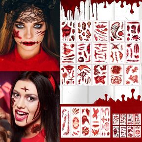 118Pcs Halloween Bloody Handprint Footprint Window Stickers Wall Stickers Halloween Stickers Halloween Bathroom Decor Halloween Party Halloween Decorations (10 Sheets) in Kuwait