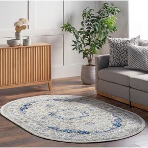 nuLOOM Verona Vintage Persian Area Rug, Oval 7x9, Blue in Saudi Arabia