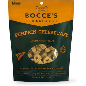 Bocce's Bakery All-Natural, Seasonal, Fall, Game Day Dog Treats, Wheat-Free, Limited-Ingredient Biscuits Inspired by Autumn, 5 oz (Buffalo Wings, Pumpkin Cheesecake, Monkey Bread) in Kuwait
