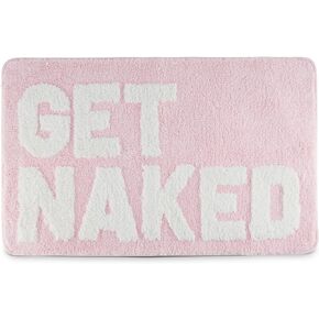 SRS67 سجادة حمام Get Naked - سجادة حمام لطيفة - سجادة حمام وردية - سجادة غير قابلة للانزلاق من الألياف الدقيقة الماصة - سجادة حمام قطيفة سميكة - سجادة حمام وردية قابلة للغسل in Kuwait