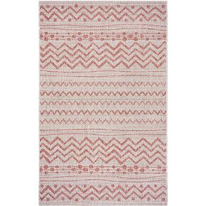 سجادة LR Home Sun Shower للمنطقة الداخلية/الخارجية، مقاس 12.7 سم × 20.32 سم، بيج/أحمر in Kuwait