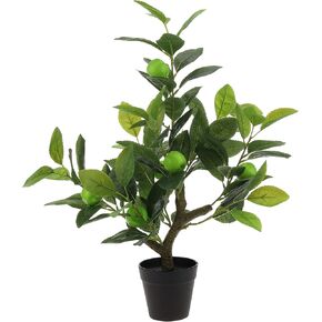 Gresorth 20 "شجرة البرتقال الاصطناعية منزل وهمية النباتات الخضراء الفواكه الديكور مع وعاء بلاستيكي أوراق واقعية للمنزل طاولة مكتب حديقة داخلي في الهواء الطلق