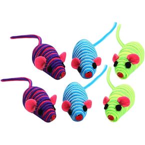 Totority Catnip Mice Cat Toy Rubber Band Mouse Catnip Toys for Cats Funny Pet Shop Mouse Toy Pet Elastic Rope Mouse Cat Teaser Playing Prop Realistic Mouse