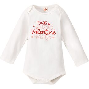 CM C&M WODRO Newborn Baby Boy Valentines Day Onesie Long Sleeve Cupids Wingman Bodysuit Romper Jumpsuit Infant Outfit Clothes
