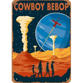 ألبوم بيبوب كاوبوي بيبوب فينتاج من يسيرسيو، مقاس 8 انش × 12 انش، لافتة معدنية لديكور الحائط in Kuwait