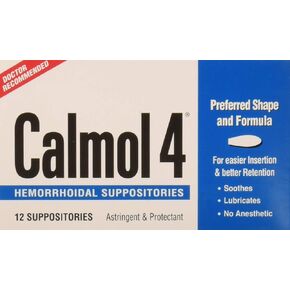 Calmol 4 Hemorrhodial Suppositories, 12 Count in Saudi Arabia