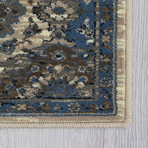 COZYLOOM 2x6 سجادة عداء زهري عتيقة شرقية متعثرة مدخل عداء بوهو القبلية المدخل عداء عدم الانزلاق المطبخ غرفة النوم السرير البساط عداء الغسيل حصيرة ديكور المنزل الأزرق in Saudi Arabia