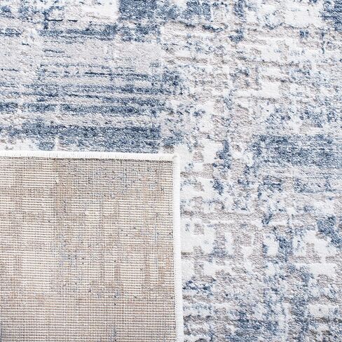 SAFAVIEH Amelia Collection Runner Rug - 2'2" x 6', Blue & Grey, Modern Abstract Distressed Design, Non-Shedding & Easy Care, Ideal for High Traffic Areas in Living Room, Bedroom (ALA786M) in Saudi Arabia