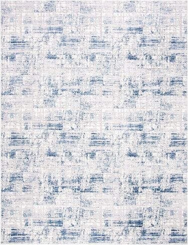 SAFAVIEH Amelia Collection Runner Rug - 2'2" x 6', Blue & Grey, Modern Abstract Distressed Design, Non-Shedding & Easy Care, Ideal for High Traffic Areas in Living Room, Bedroom (ALA786M) in Saudi Arabia