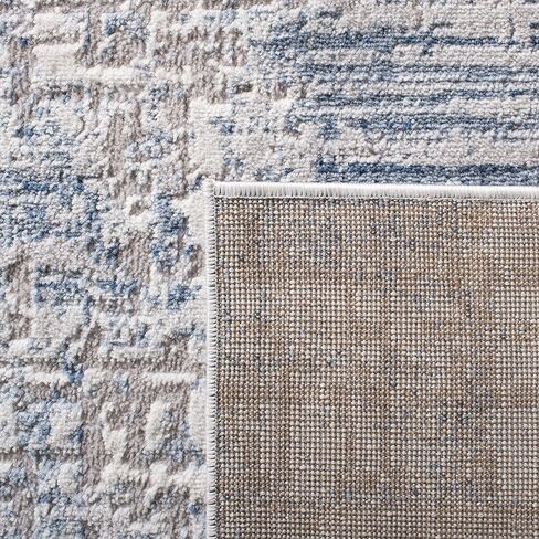 SAFAVIEH Amelia Collection Runner Rug - 2'2" x 6', Blue & Grey, Modern Abstract Distressed Design, Non-Shedding & Easy Care, Ideal for High Traffic Areas in Living Room, Bedroom (ALA786M) in Saudi Arabia