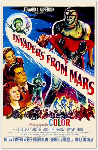 بوستر فيلم فينتاج من فيلم الغزاة من مارس - مجموعة من قطعة واحدة (11 انش × 17 انش) in Kuwait