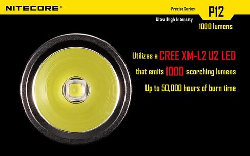 NITECORE P12 2015 إصدار 1000 لومن مصباح يدوي تكتيكي دقيق كري XM-L2 U2 LED مصباح يدوي مقاوم للماء in Kuwait