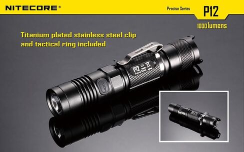 NITECORE P12 2015 إصدار 1000 لومن مصباح يدوي تكتيكي دقيق كري XM-L2 U2 LED مصباح يدوي مقاوم للماء in Kuwait
