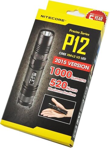 NITECORE P12 2015 إصدار 1000 لومن مصباح يدوي تكتيكي دقيق كري XM-L2 U2 LED مصباح يدوي مقاوم للماء in Kuwait