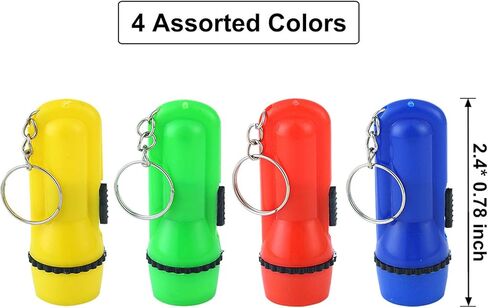 60 قطعة من سلسلة المفاتيح مصباح ليد صغير من ترونيسترو، مجموعة متنوعة من 4 ألوان كشاف كشاف محمولة مثالية للتخييم والقراءة الليلية وركوب الدراجات وحفلات الشواء والحفلات والمهرجانات in Kuwait