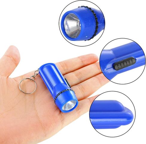 60 قطعة من سلسلة المفاتيح مصباح ليد صغير من ترونيسترو، مجموعة متنوعة من 4 ألوان كشاف كشاف محمولة مثالية للتخييم والقراءة الليلية وركوب الدراجات وحفلات الشواء والحفلات والمهرجانات in Kuwait