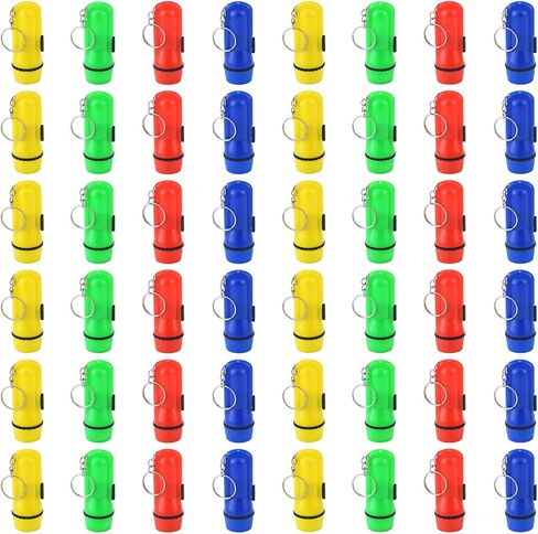 60 قطعة من سلسلة المفاتيح مصباح ليد صغير من ترونيسترو، مجموعة متنوعة من 4 ألوان كشاف كشاف محمولة مثالية للتخييم والقراءة الليلية وركوب الدراجات وحفلات الشواء والحفلات والمهرجانات in Kuwait