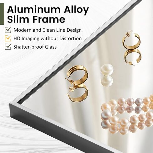 NeuType Full Length Mirror Standing Hanging or Leaning Against Wall, Large Rectangle Floor Mirror Dressing Mirror Wall-Mounted Mirror, Aluminum Alloy Thin Frame, Flash Grey Silver, 65"x22" in Saudi Arabia