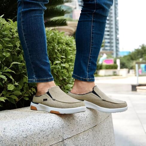 أحذية OrthoComfoot المريحة للرجال بدون كعب وأحذية سهلة الارتداء، التهاب اللفافة الأخمصية، تخفيف آلام القدم والكعب، شباشب كاجوال لتقويم العظام، أحذية المشي على شكل قارب لمرضى السكري in Saudi Arabia
