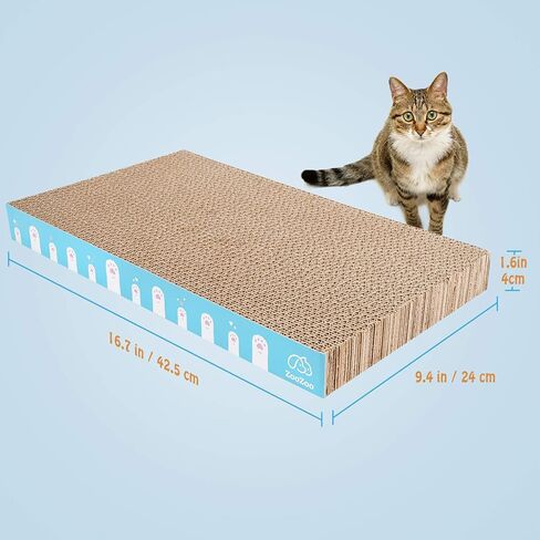 3 Pack ZooZoo Cat Scratching Board Set, Plain Cat Scratching Post Pad Made of Durable Corrugated Cardboard for Stress Relief, Pet Scratcher Fidget Toy Gift Claw Comfort in Kuwait