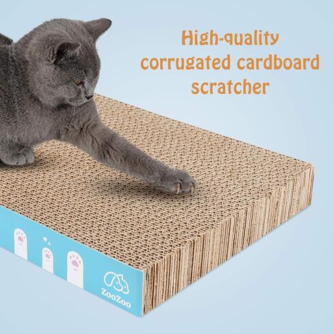 3 Pack ZooZoo Cat Scratching Board Set, Plain Cat Scratching Post Pad Made of Durable Corrugated Cardboard for Stress Relief, Pet Scratcher Fidget Toy Gift Claw Comfort in Kuwait