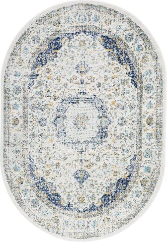 nuLOOM Verona Vintage Persian Area Rug, Oval 7x9, Blue in Saudi Arabia