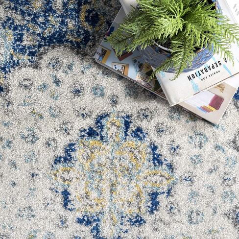nuLOOM Verona Vintage Persian Area Rug, Oval 7x9, Blue in Saudi Arabia