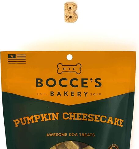 مخبز Bocce's طبيعي بالكامل، موسمي، خريف، حلوى للكلاب في يوم اللعبة، خالي من القمح، بسكويت محدود المكونات مستوحى من الخريف، 5 أونصة (أجنحة الجاموس، كعكة الجبن باليقطين، خبز القرد) in Kuwait