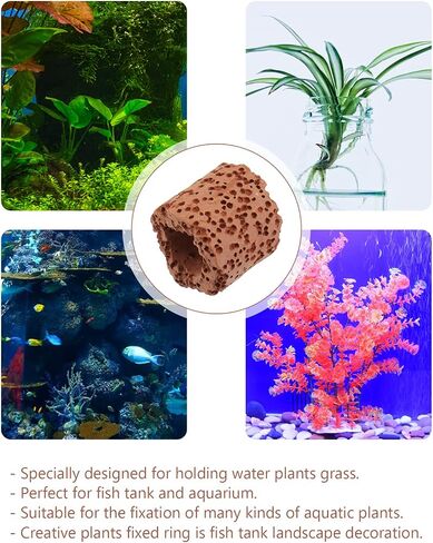 Balacoo 10pcs Water Plant Fixed Ring, Practical Durable Water Plant Fixed Ring Tool Decor Holder for Aquarium Fish Tank in Saudi Arabia