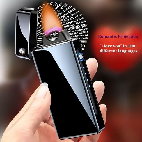 ولاعة كهربائية مقاومة للرياح، ولاعة قابلة لاعادة الشحن بمنفذ USB مع لهب قوس عالي الطاقة، ولاعات قوس مع حجر مشروع رومانسي in Kuwait